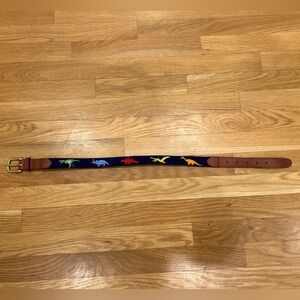 Smathers & Branson Boys Needlepoint Dinosaur Belt - Size Medium (5-7)